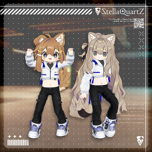 【アバター向け衣装3Dモデル】BRISK Street Style -ブリスクストリートスタイル-【スキニーパンツ＆パーカー】 缩略图 17