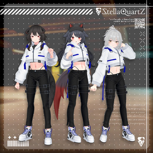 【アバター向け衣装3Dモデル】BRISK Street Style -ブリスクストリートスタイル-【スキニーパンツ＆パーカー】 缩略图 27