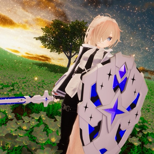 【ギミック付き3Dモデル】StarryKnightsSword&Shield-星騎士の白剣＆盾-【剣盾】 缩略图 5