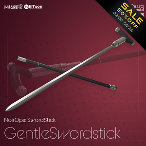 【9/22 15:00-9/26までの期間50％OFF】【ギミック付き3Dモデル】GentleSwordstick-ジェントルソードスティック-【仕込み杖】