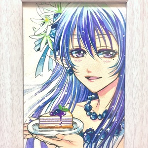 原画「ブルーベリーチーズケーキ」