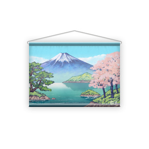銭湯富士ペンキ絵風タペストリー