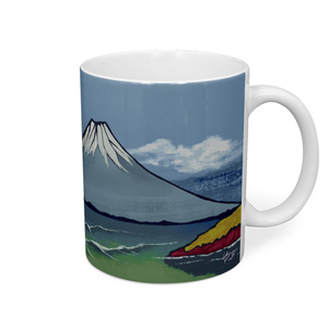 銭湯富士浮世絵風マグカップ