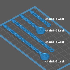 3mmジョイント鎖セット1(3Dプリント用stlデータ)