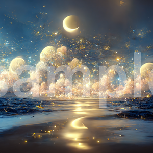 煌めく夜空のイラスト背景素材 5枚セット