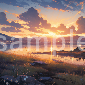 夕景のイラスト背景素材 5枚セット