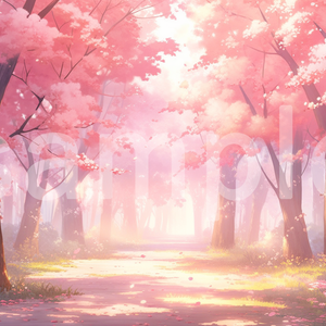 桜のイラスト背景素材 5枚セット