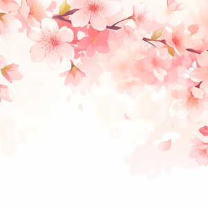 桜のイラストフレーム背景素材 5枚セット