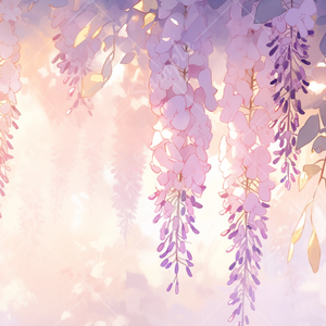 藤の花 イラスト背景素材 5枚セット