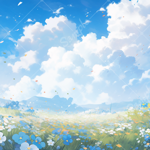 勿忘草のイラスト背景素材 5枚セット