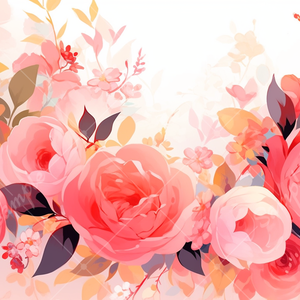 薔薇のイラスト背景素材 5枚セット