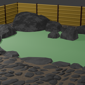 【3Dモデル】温泉/fbx/glb/blend