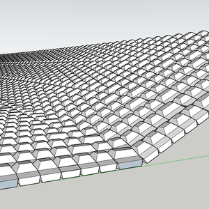 連節ブロック護岸（SketchUpモデル）｜実寸再現・R300m