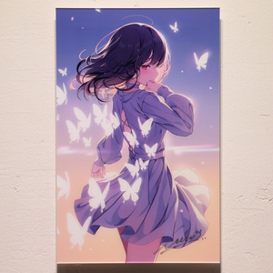 ★【未使用】イコモチ コモチ展～CHIFFON～ 先生直筆サイン入り複製イラスト イコモチ コモチ展～CHIFFON～ 先生直筆サイン入り複製イラスト
