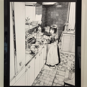 昼寝初原画展『ナマ漫』使用済みペン先付き直筆サイン入りイラスト