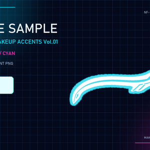 【無料】CYBER MAKEUP ACCENTS Vol.01 FREE SAMPLE｜サイバーメイク透過PNG