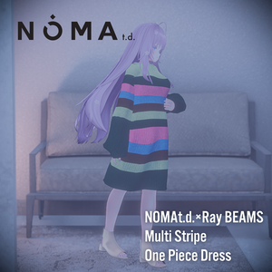 NOMA t.d. × Ray BEAMS別注マルチストライプワンピース