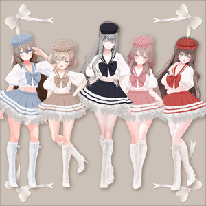 【5体対応】レースと手刺繍のセーラー服 | BEAMS [VR限定] 缩略图 8