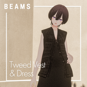 【4体対応】Ray BEAMS ツイードベスト＆ワンピース スタイル