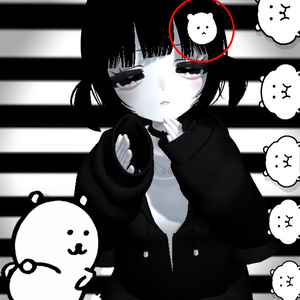 [FREE] 自虐的なクマ ヘアクリップ Self-Deprecating Bear Hairclip (:ᘌ