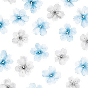 NO.1　青と灰色の花