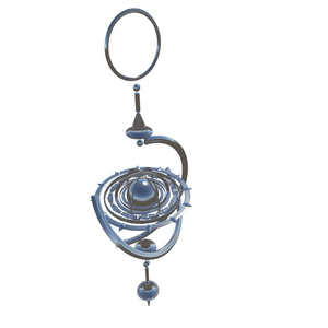 「VRC」ArmillarySphere_earrings  ー自転と揺れのあるピアスー