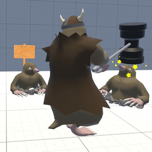 VRChat用アバター「叩けるモグラ」（モグラたたきギミック）(Physbone対応)【オリジナル3Dモデル】 缩略图 2