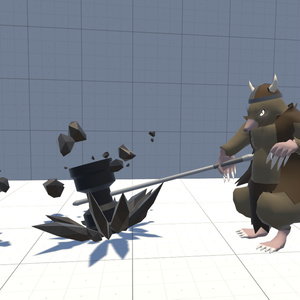 VRChat用アバター「叩けるモグラ」（モグラたたきギミック）(Physbone対応)【オリジナル3Dモデル】 缩略图 5