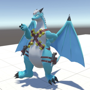 VRChat用アバター「撃てる軍竜ケモラスVer.3」【オリジナル3Dモデル】 缩略图 2