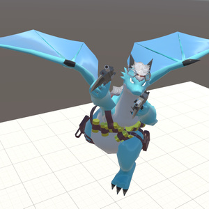VRChat用アバター「撃てる軍竜ケモラスVer.3」【オリジナル3Dモデル】 缩略图 4