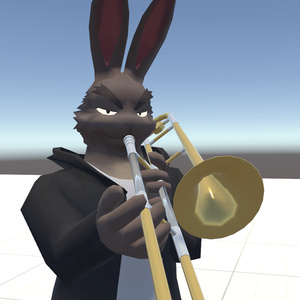 VRChat用「トロンボーン付きウサギ獣人アバター（音が出て演奏できる！）」 缩略图 2