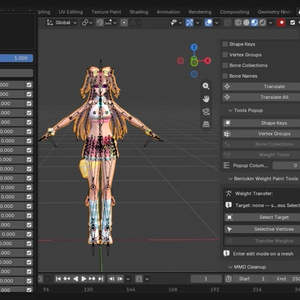 Bentukin Tools  | smart   weight paint | blender addon