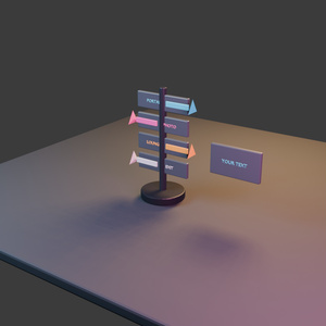 【3D小道具】SoftSignal Wayfinder｜案内サインキット【VRChat / Unity / Blender】