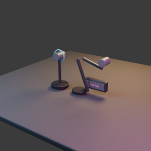 【3D小道具】SoftSignal Creator Mic｜マイク＆ON AIR【VRChat / Unity / Blender】