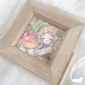 【水彩ミニ原画】さくらんぼとハル