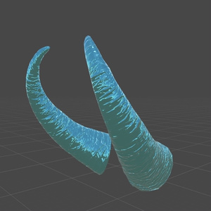 2本角モデル【3Dアクセサリー】