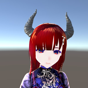 悪魔ツノ3Dモデル【ローポリ・ノーマルマップ付】