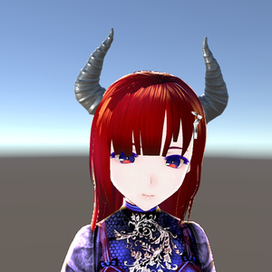 悪魔ツノ3Dモデル【ローポリ・ノーマルマップ付】