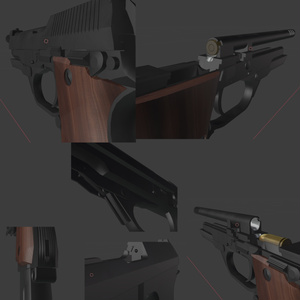 小物 ハンドガン 銃 93R FBX UnityPackageあり Ver1.0 缩略图 5