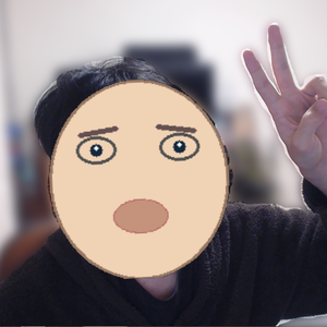 実写の顔をトラッキングして自動で顔画像を乗せる「かおぺたくん」