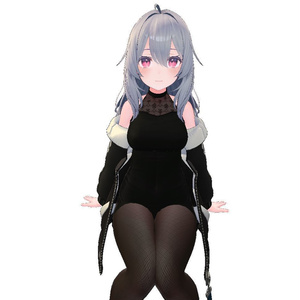 【無料】内股で座ってるポーズ(女の子) 缩略图 4