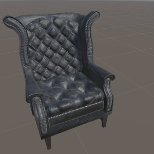 ウィングバックチェア 3Dモデル