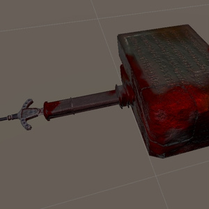 ノコギリ鉈・教会の石槌　3Dモデル　(Saw Cleaver / Kirkhammer 3D Models） 缩略图 8