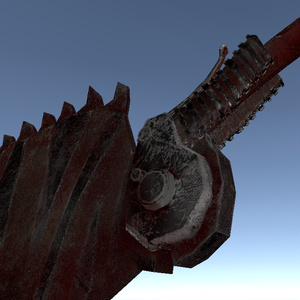 ノコギリ鉈・教会の石槌　3Dモデル　(Saw Cleaver / Kirkhammer 3D Models） 缩略图 6