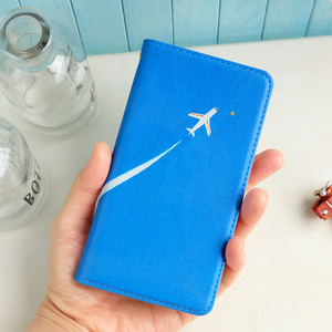 ひこうきぐも　手帳型スマホケース　ベルトなし　【 飛行機 空 青 シンプル ストラップホール iPhone 】