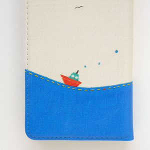海にゆこうよ！ 手帳型スマホケース ベルトなし　【 海 夏 ストラップホール iPhone 】 