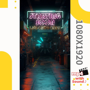 [For live streamers🎥] Cyberpunk style loading, waiting screen⚡Loop video
