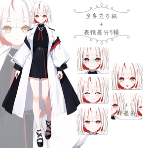【立ち絵素材】未来風の女の子２【表情差分5種】