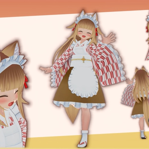 響狐リクちゃん1.6専用 和メイド服 缩略图 2