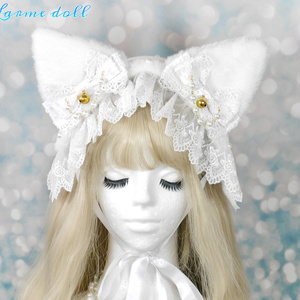 編み上げハーフボンネット風ヘッドドレス - kurotoiro - BOOTH